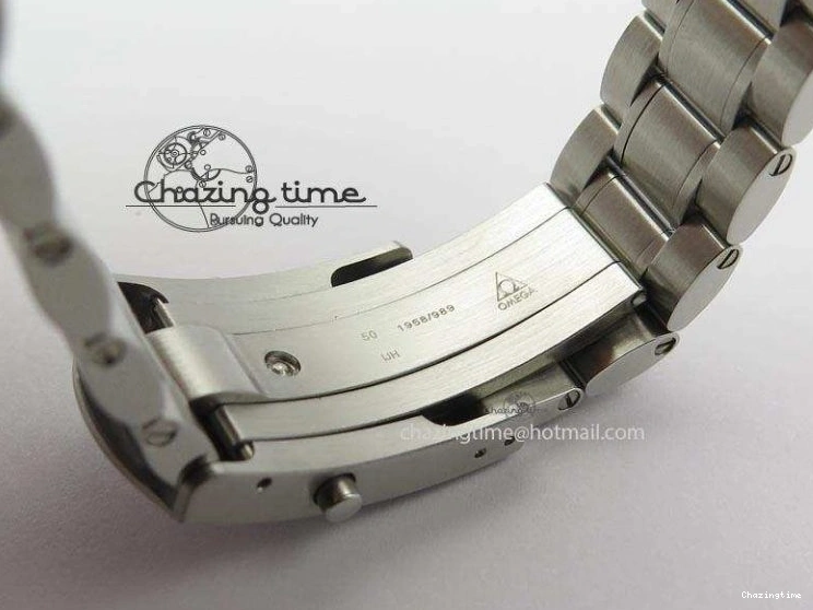 0118 Speedmaster MoonWatch  Apollo 16 Black Dial On SS Bracelet Supportive 8231